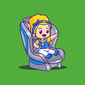 可爱小婴儿卡通矢量儿童插画