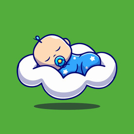 可爱婴儿卡通矢量儿童插画