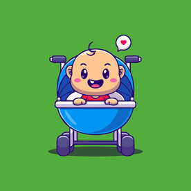 可爱幼儿婴儿卡通矢量儿童插画