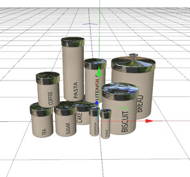 C4D模型 收纳罐