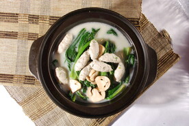 鱼滑菜苗汤 