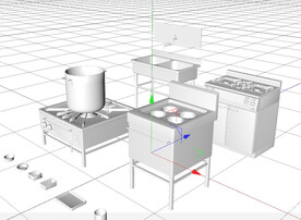 C4D模型 厨房