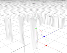 C4D模型 窗帘 