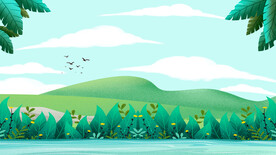 简约大气小清新山水展板背景图片