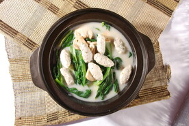 鱼滑菜苗汤 