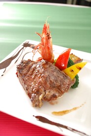 牛排 牛扒 虾