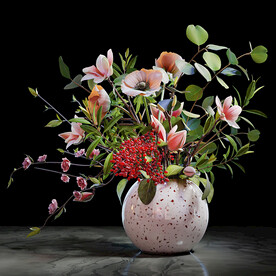 C4D模型 插花