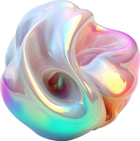 抽象糖果色金属虹彩图形