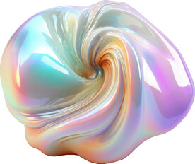 糖果色金属虹彩图形