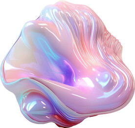 抽象糖果色金属虹彩图形