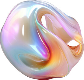 抽象糖果色金属虹彩图形