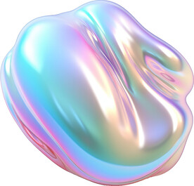 抽象糖果色金属虹彩图形