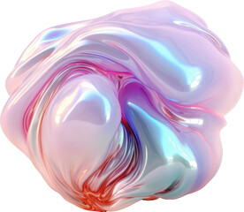 抽象糖果色金属虹彩图形