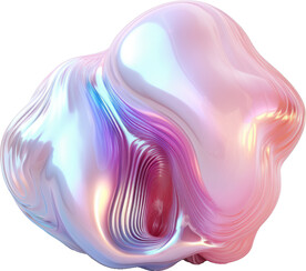 糖果色金属虹彩图形