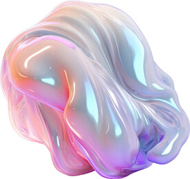 抽象糖果色金属虹彩图形