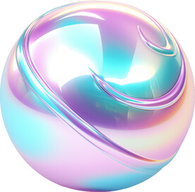 糖果色金属虹彩球形