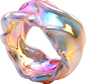 金属虹彩图形糖果色图形