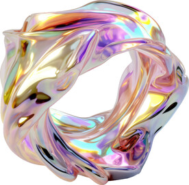 金属虹彩图形糖果色图形