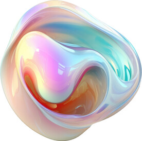 抽象糖果色金属虹彩图形