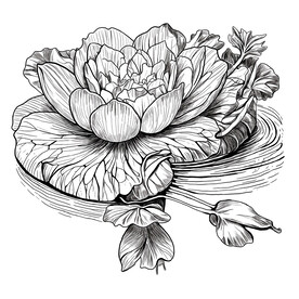 线条花