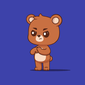 可爱小熊卡通矢量儿童插画