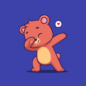 可爱小熊卡通矢量儿童插画