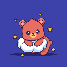 可爱小熊卡通矢量儿童插画