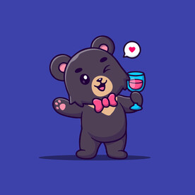 可爱小熊卡通矢量儿童插画