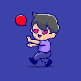 可爱痴迷人卡通矢量儿童插画