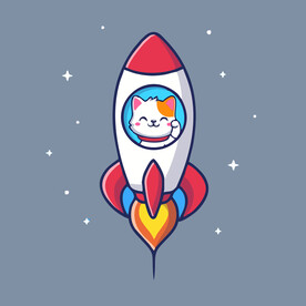 可爱小猫矢量卡通插画