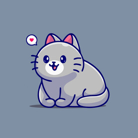 可爱小猫矢量卡通插画