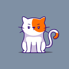 可爱小猫矢量卡通插画