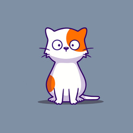 可爱小猫矢量卡通插画