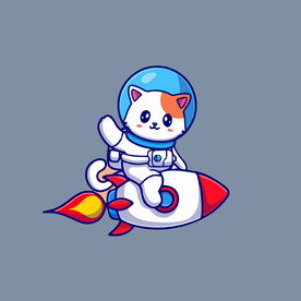 可爱小猫矢量卡通插画