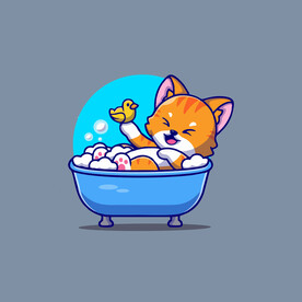 可爱小猫矢量卡通插画