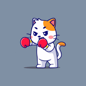 可爱小猫矢量卡通插画