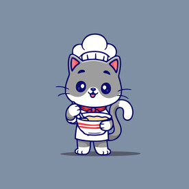 可爱小猫矢量卡通插画