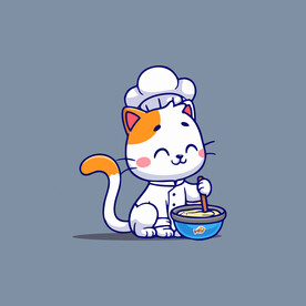 可爱小猫矢量卡通插画