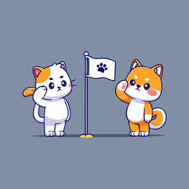 可爱小猫矢量卡通插画