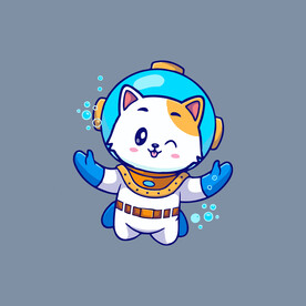 可爱小猫矢量卡通插画