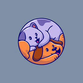 可爱小猫矢量卡通插画