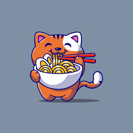 可爱小猫矢量卡通插画