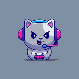 可爱小猫矢量卡通插画