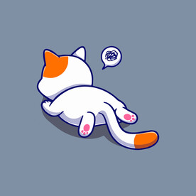 可爱小猫矢量卡通插画