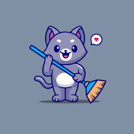 可爱小猫矢量卡通插画