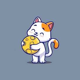 可爱小猫矢量卡通插画