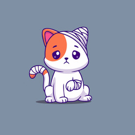 可爱小猫矢量卡通插画