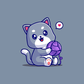 可爱小猫矢量卡通插画