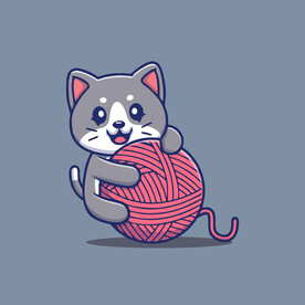 可爱小猫矢量卡通插画