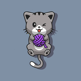 可爱小猫矢量卡通插画